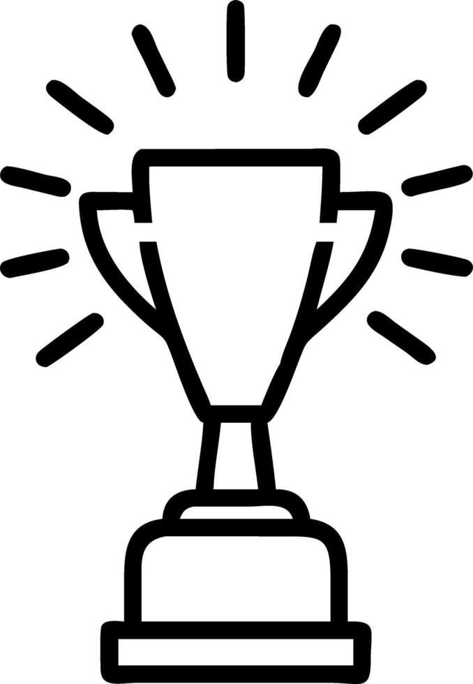 Glossy surface with a business trophy and spotlight vector