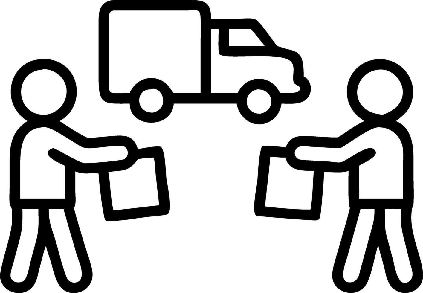 Kids Coordinating Toy Deliveries vector