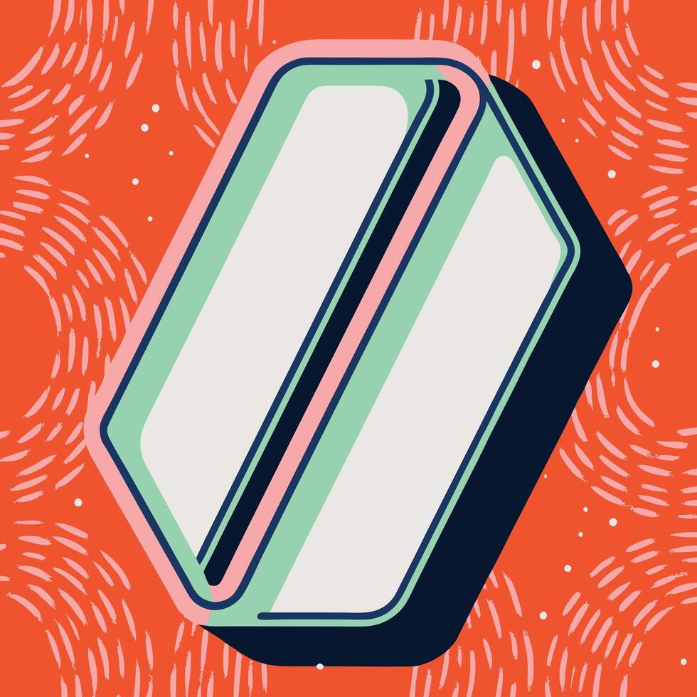 Abstract Geometric Design with Pastel and Bold Colors vector