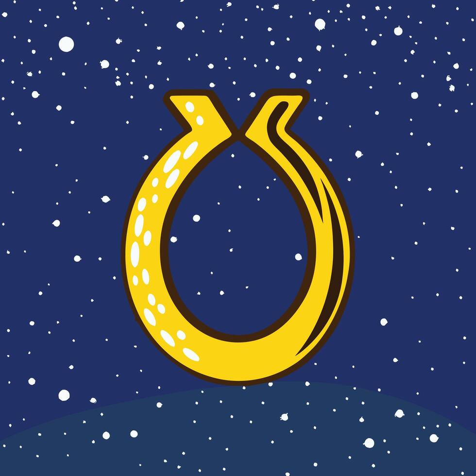 Cosmic Ring Celestial Symbol in Night Sky vector