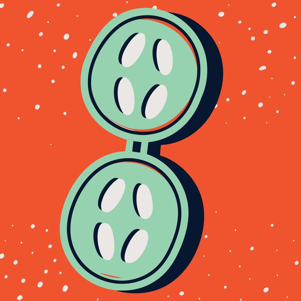 Abstract Circular Design with Patterned Elements vector