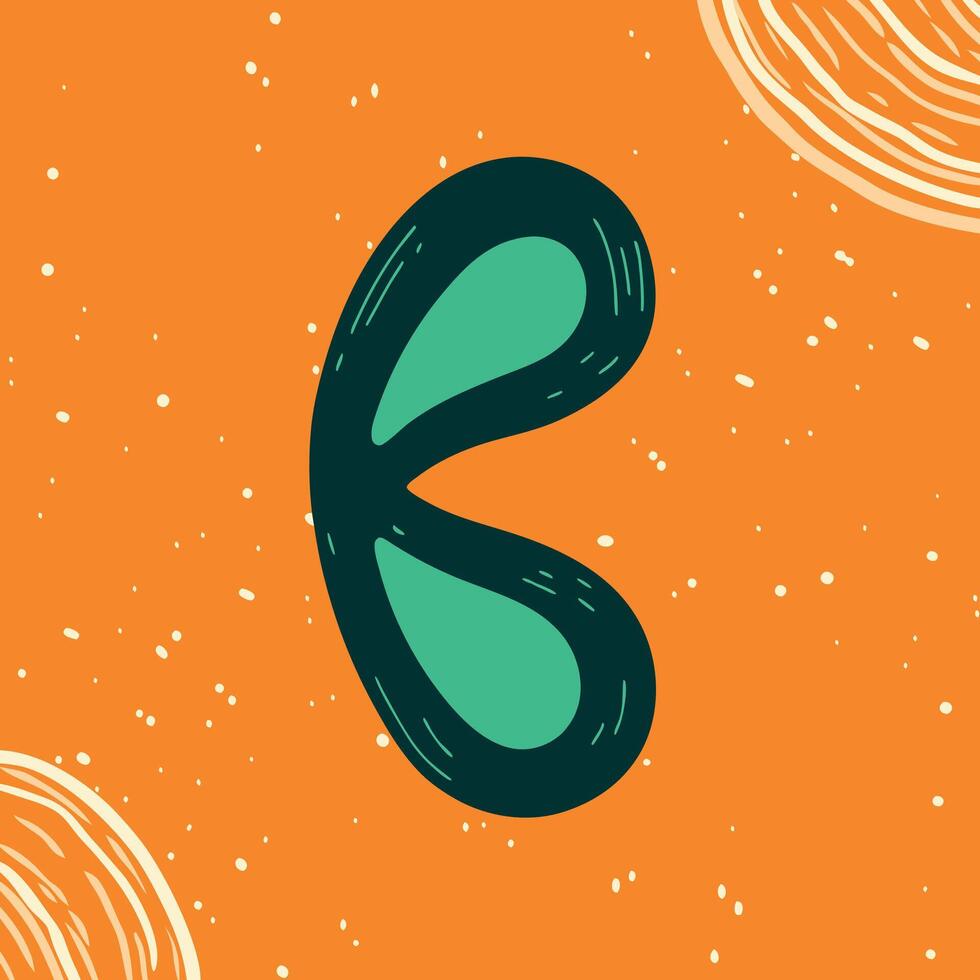 Abstract Teal and Orange Design Element vector