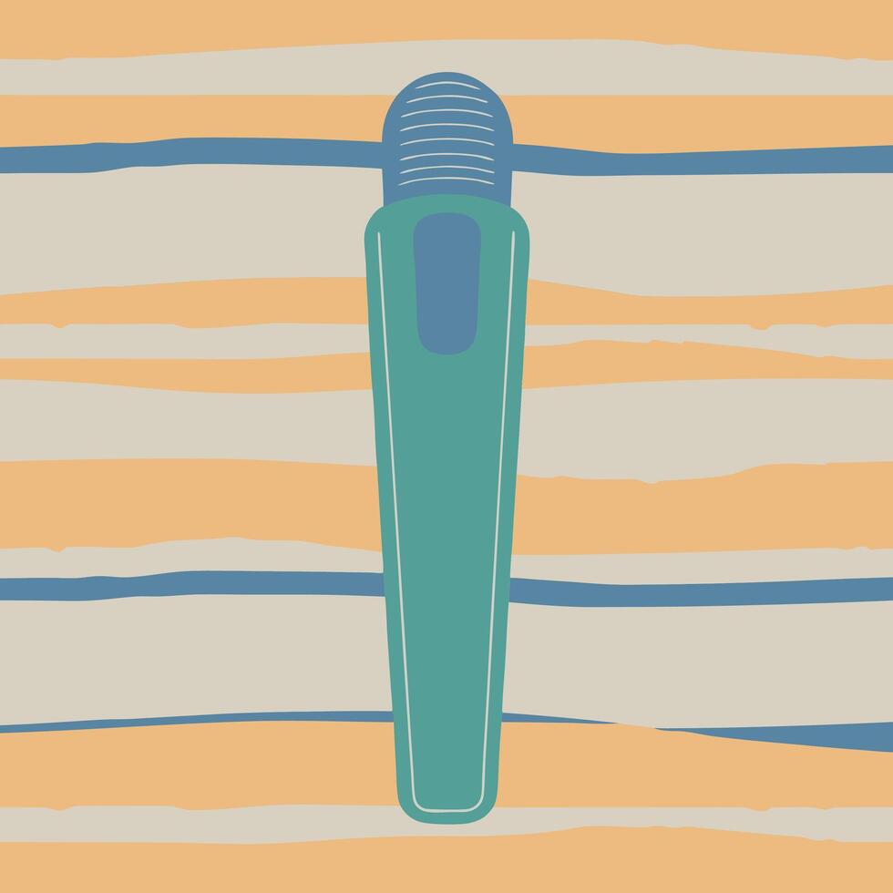 Teal Device with Textured Top A Stylish Gadget vector