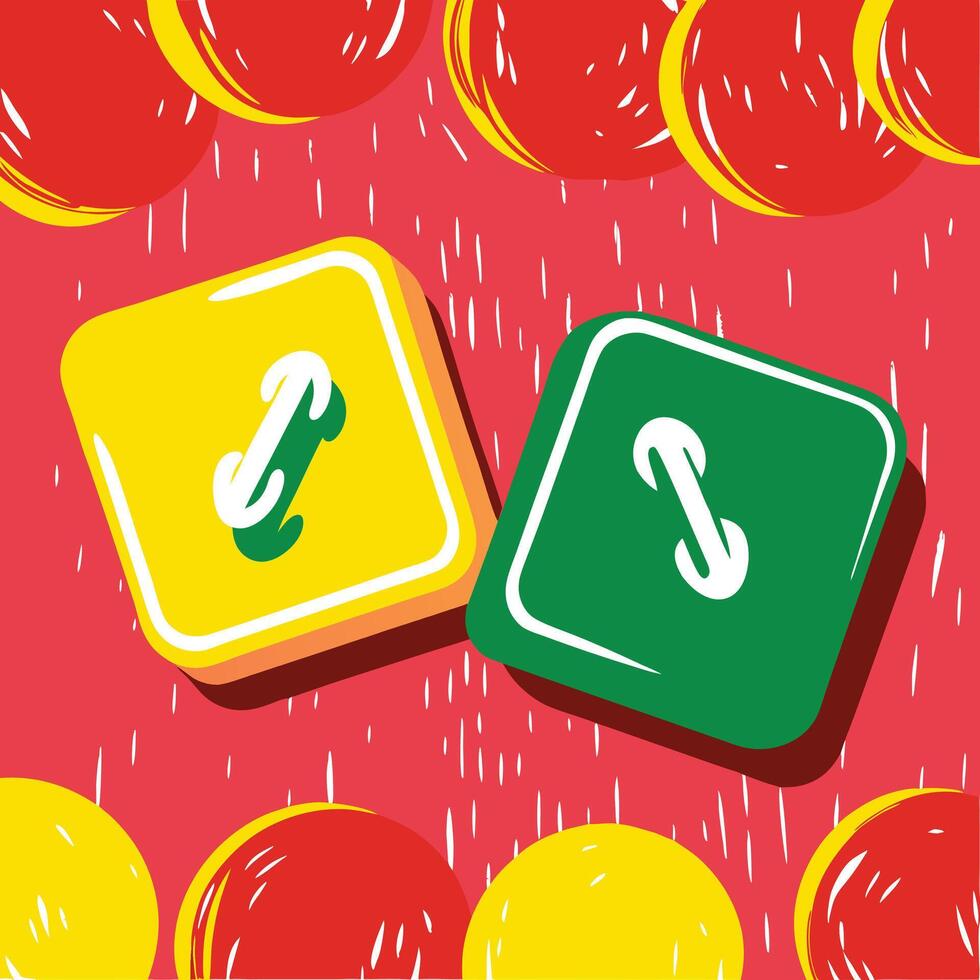 Abstract Colorful Blocks with Symbolic Design vector