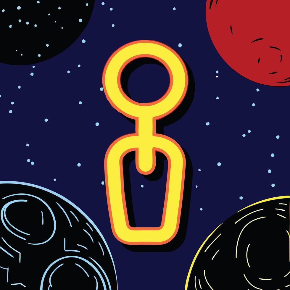 Cosmic Symbol Abstract Space Design vector