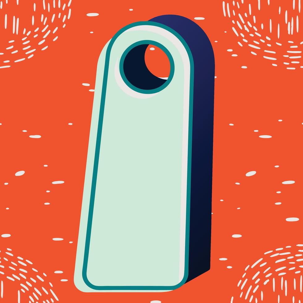 Abstract Geometric Design with Teal, White, and Orange vector