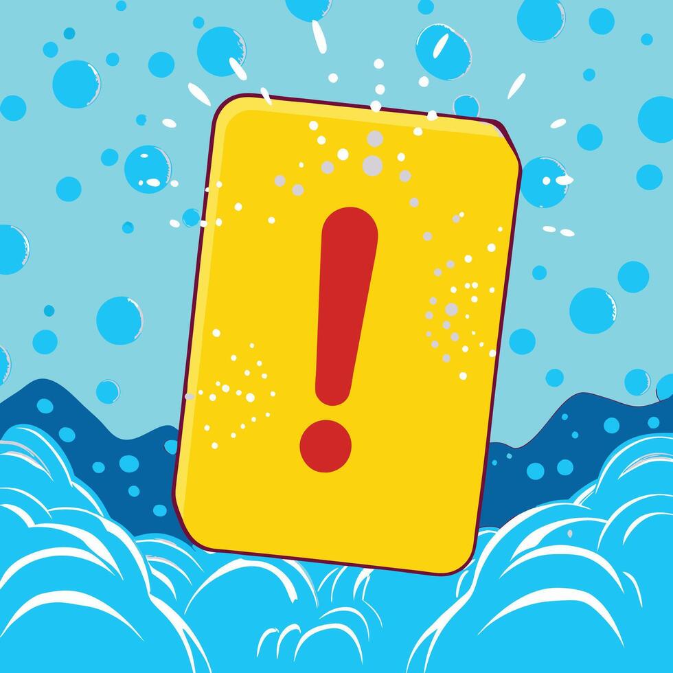 Urgent Alert Important Notice in Waves vector