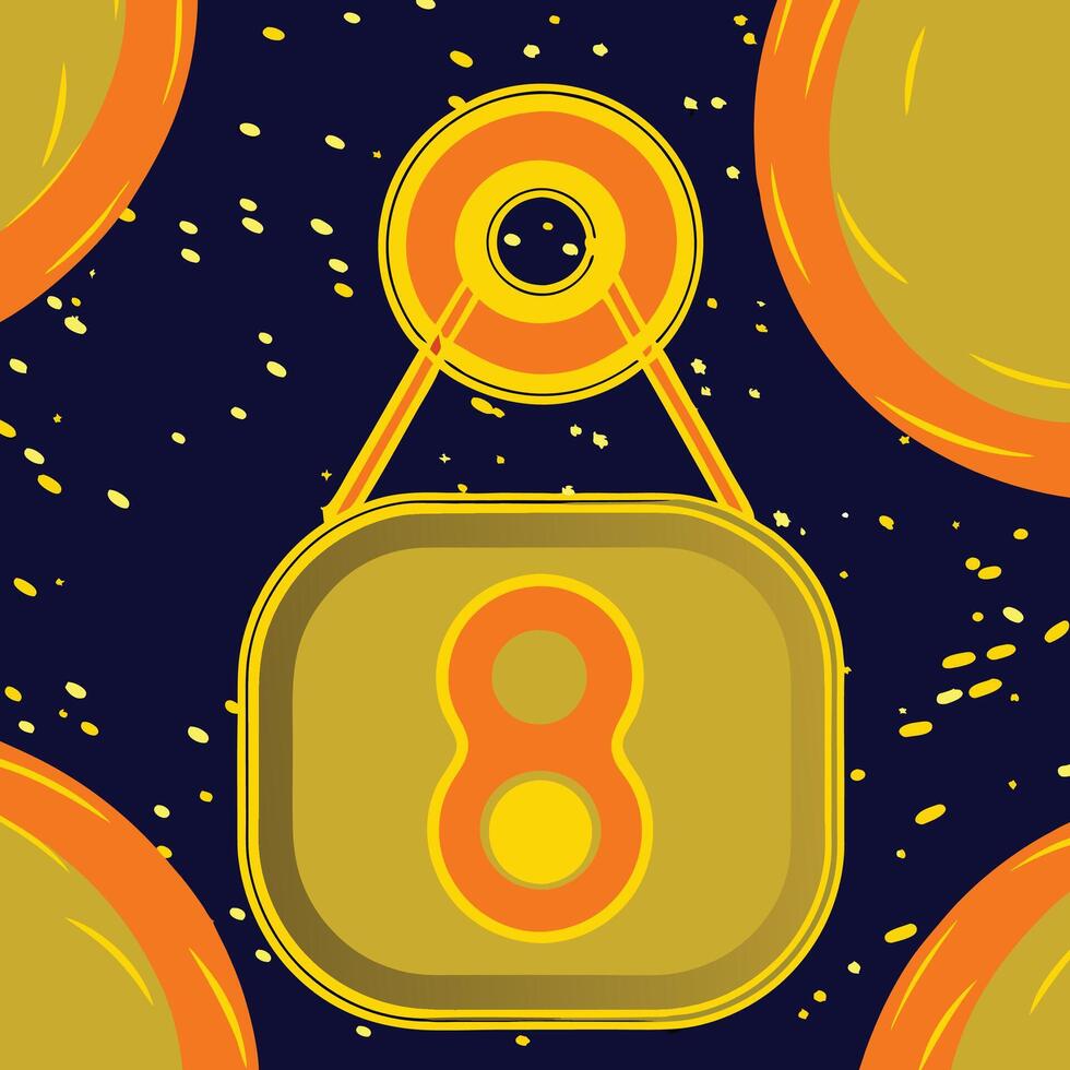 Abstract Number Eight Cosmic Design vector