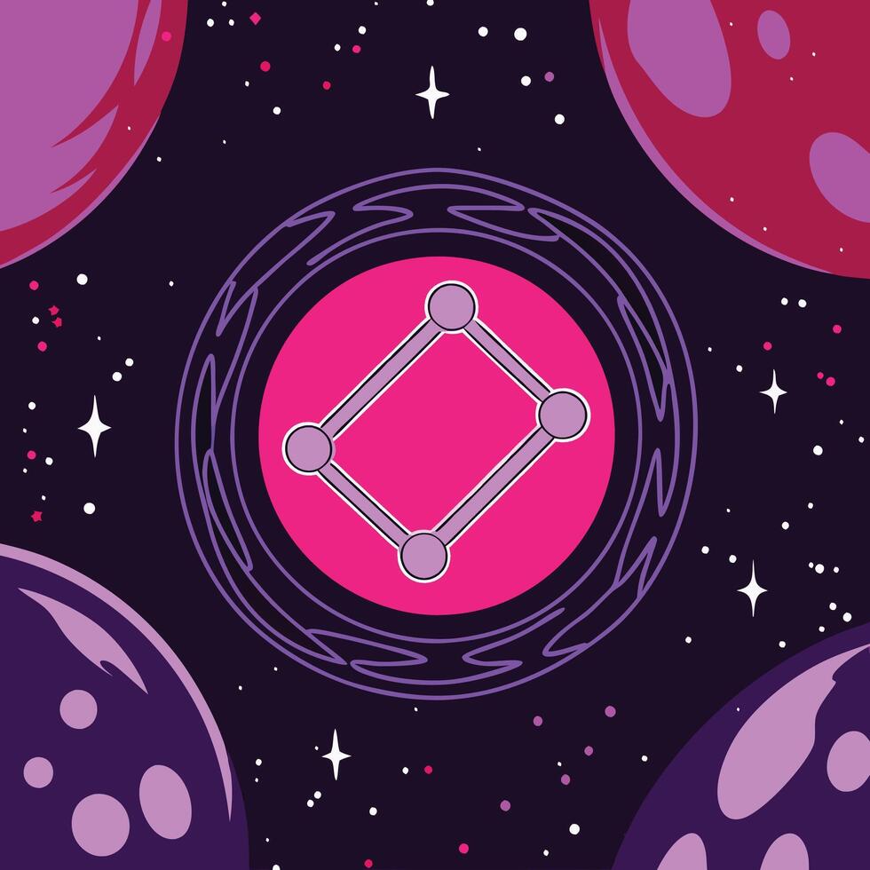 Cosmic Geometry Abstract Space Art vector