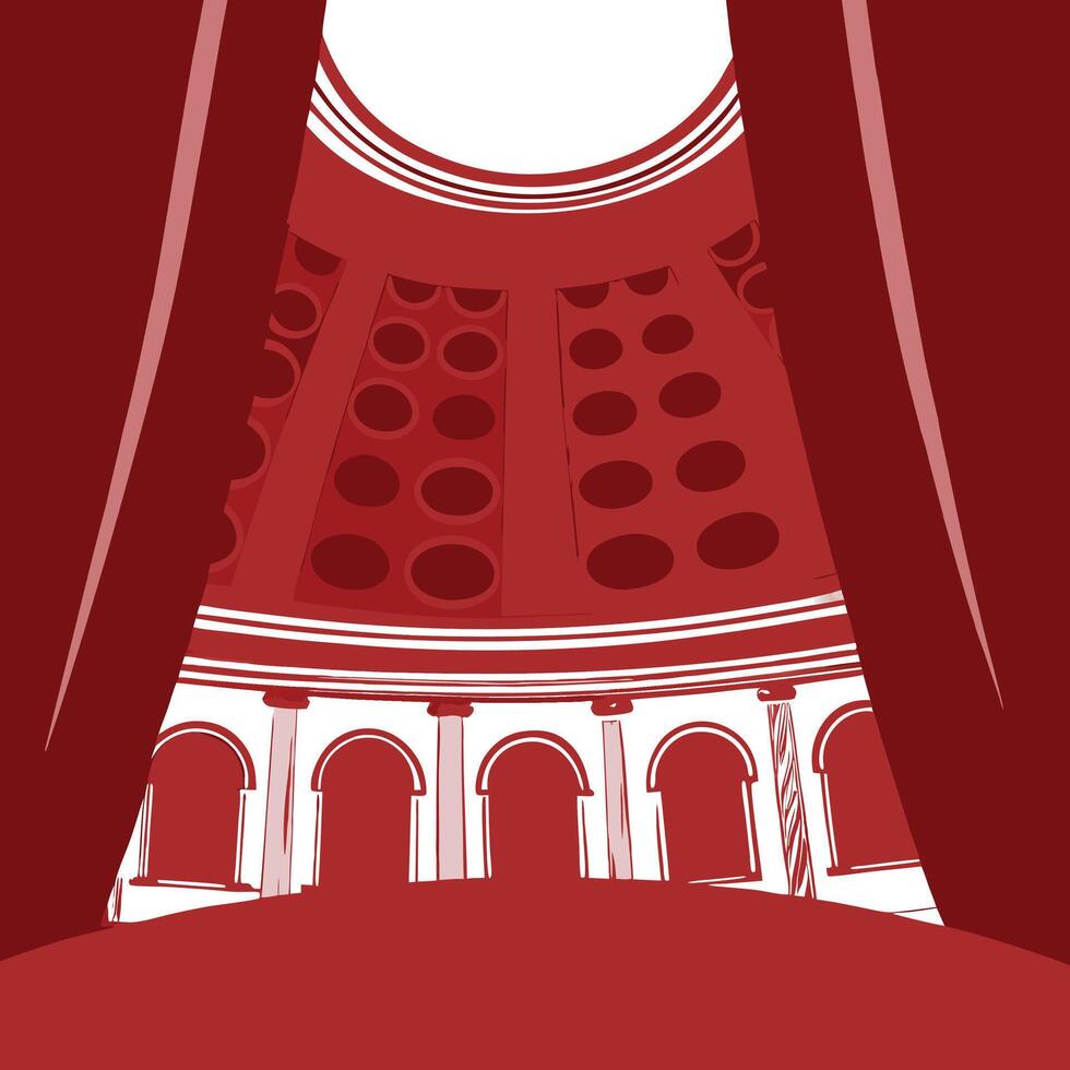 Classical Architecture Dome, Columns, and Arches vector
