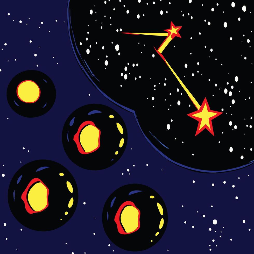 Cosmic Bodies and Celestial Event vector