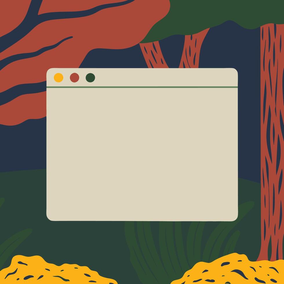 Abstract Nature Browser Window Template vector