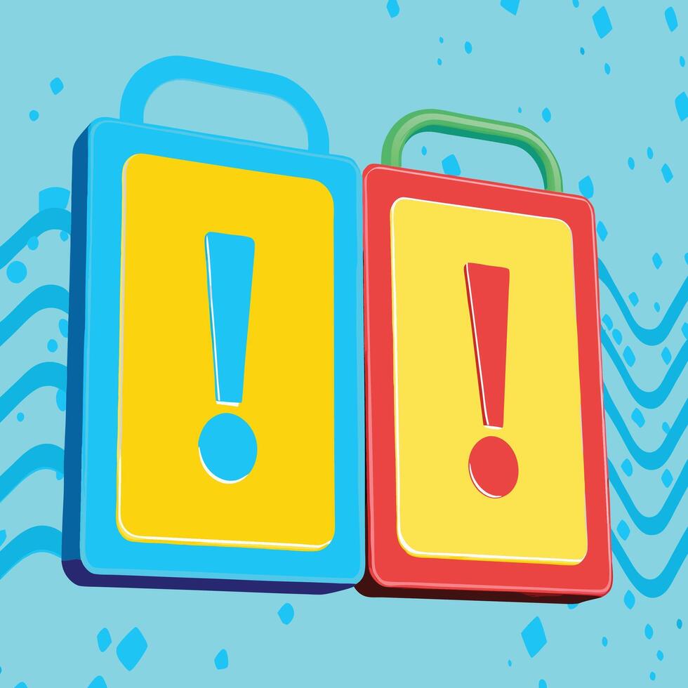 Important Notice Dual Alert System vector