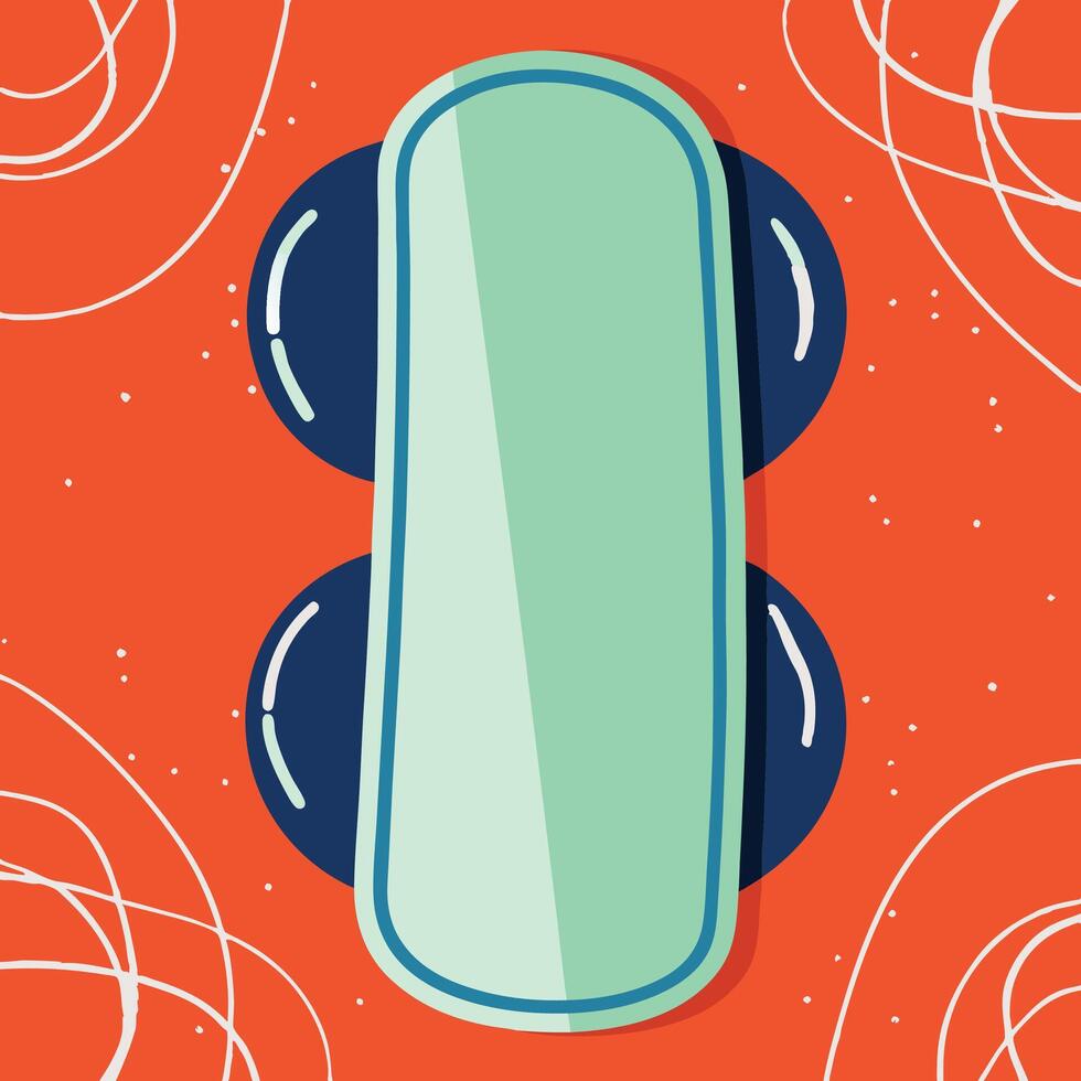 Abstract Teal and Orange Design with Circles vector