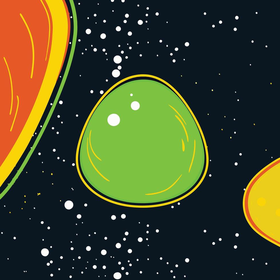 Abstract Cosmic Landscape Planets, Stars, and Nebula vector