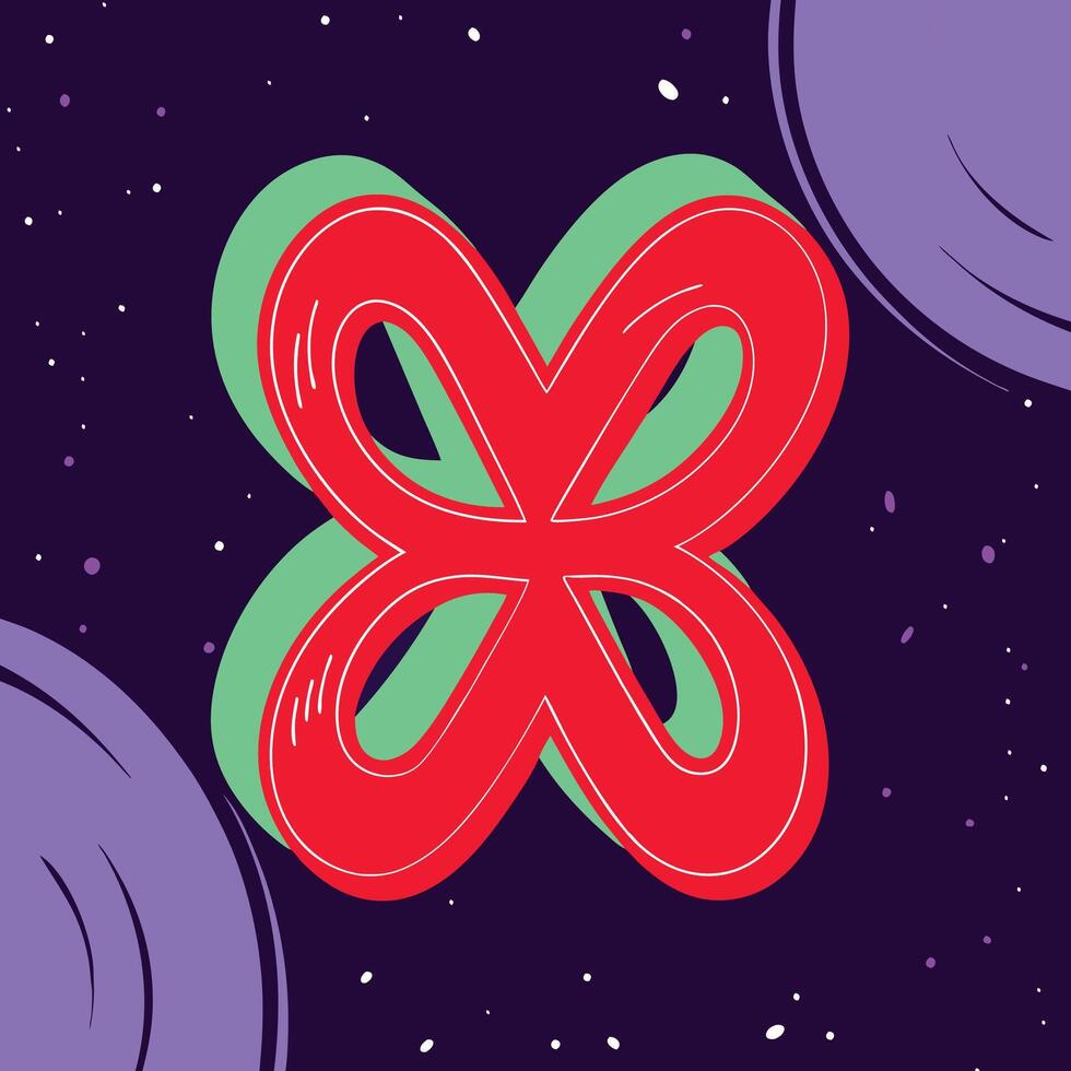 Abstract Red and Green Design with Swirls and Dots vector