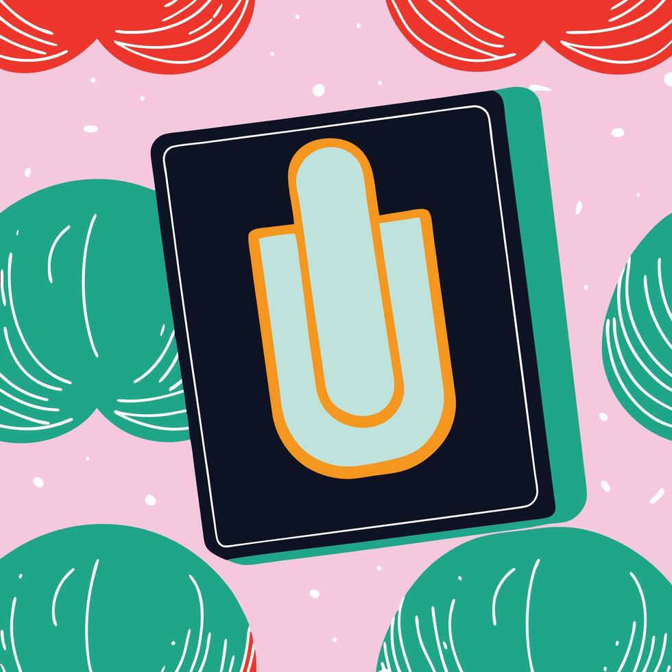 Abstract Teal and Orange Shape on Dark Background vector