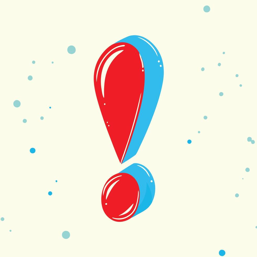 Attention Grabber 3D Exclamation Mark Design vector