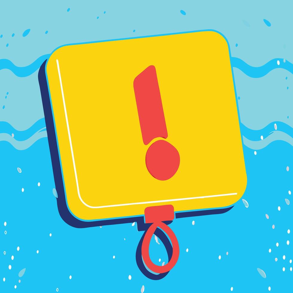 Attention Aquatic Safety Device vector