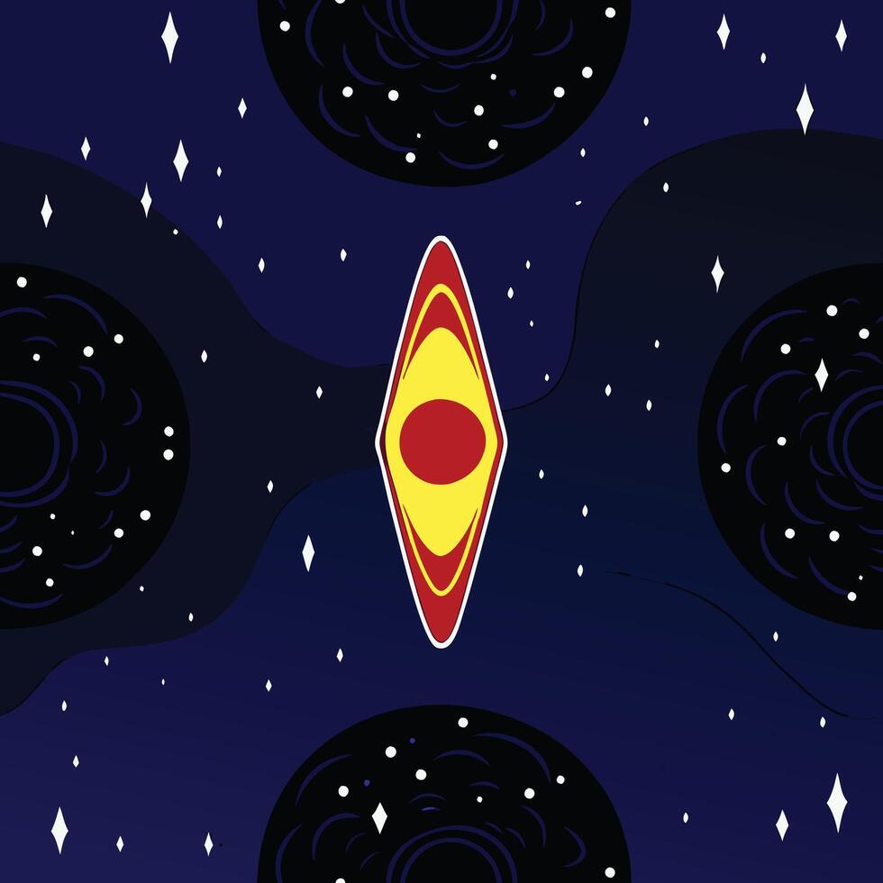 Cosmic Vessel A Journey Through Nebulae vector