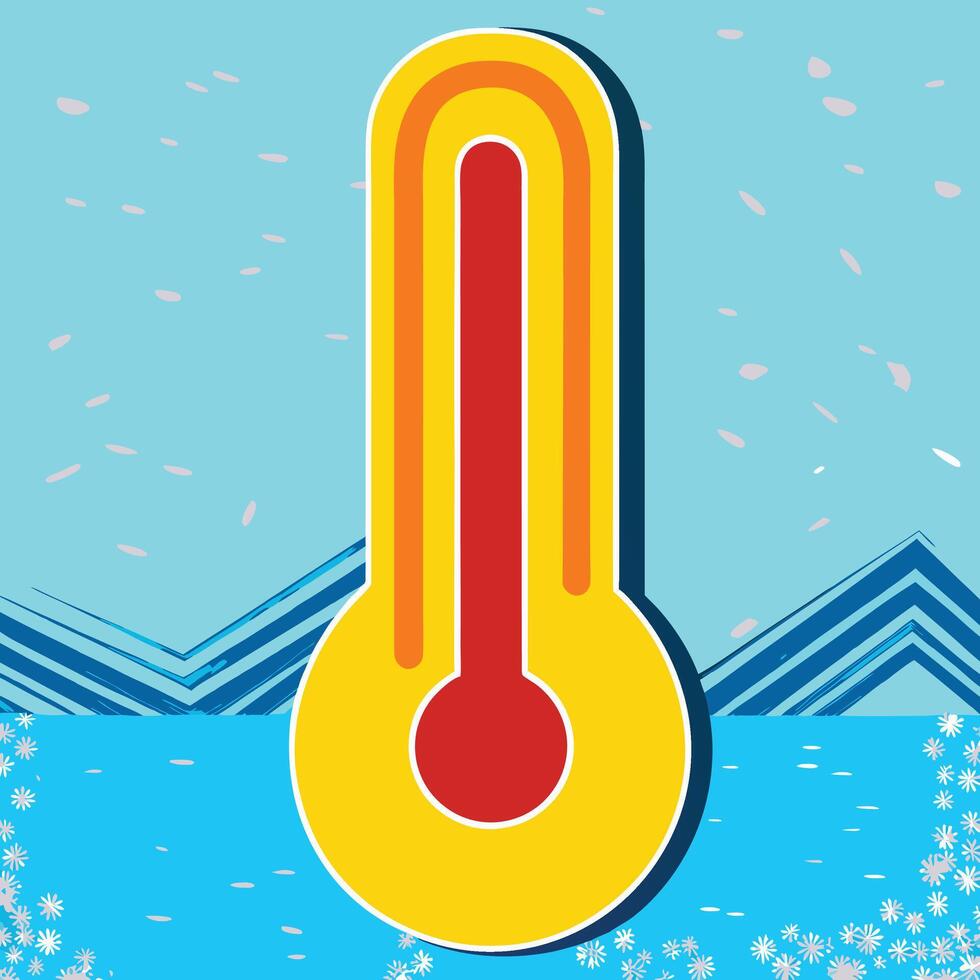 Summer Heat Temperature Gauge Design vector