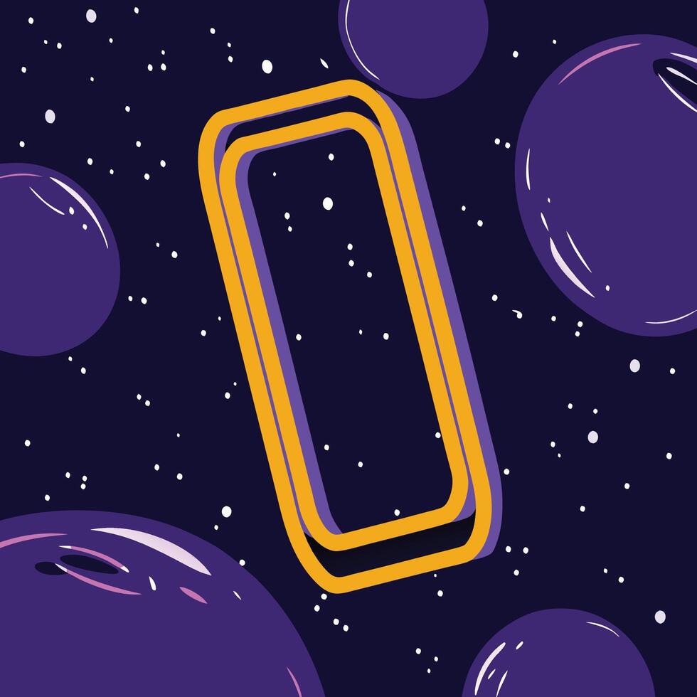 Cosmic Portal Abstract Space Art vector