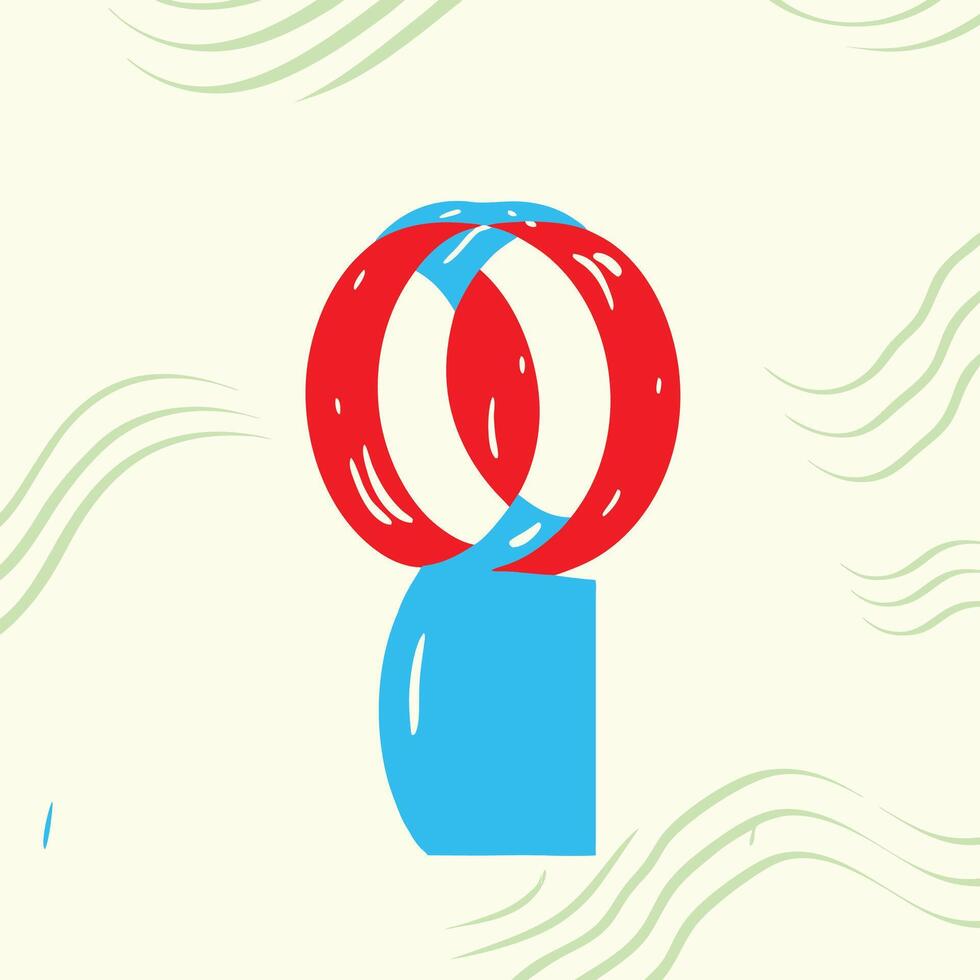 Abstract Red and Blue Design with Wave Background vector