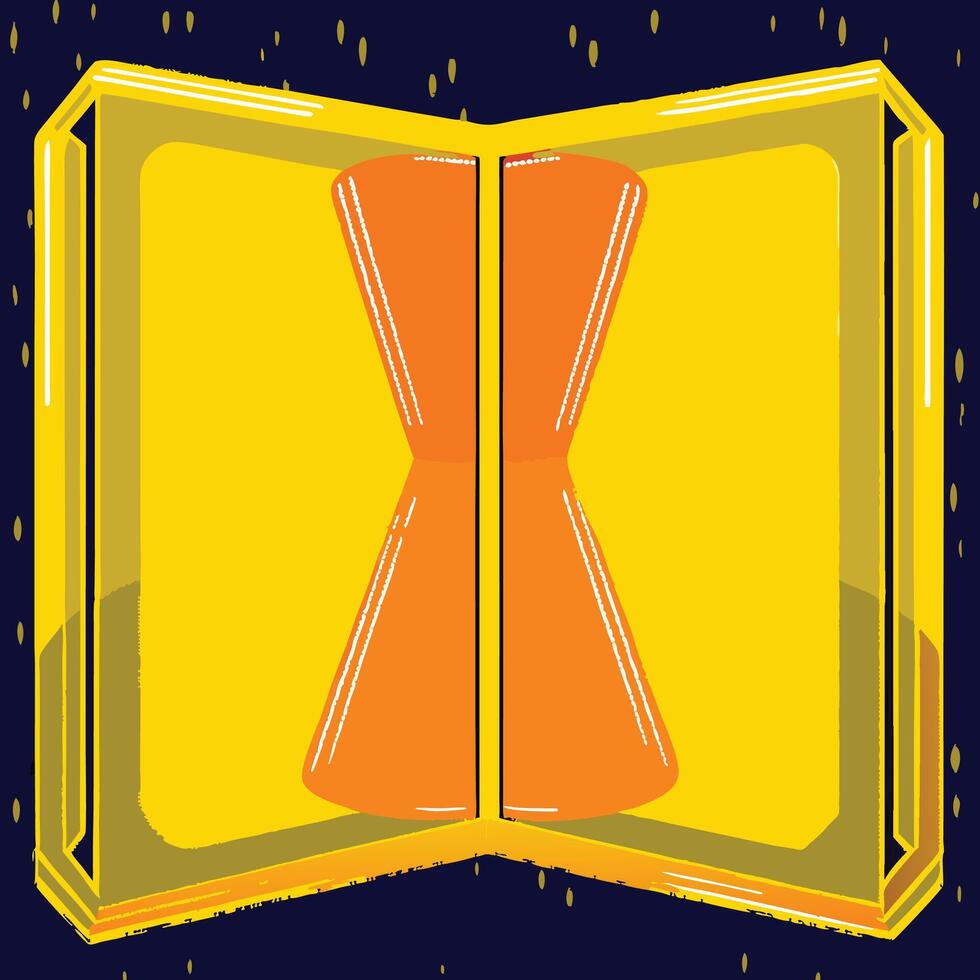 Abstract Hourglass in Golden Book vector