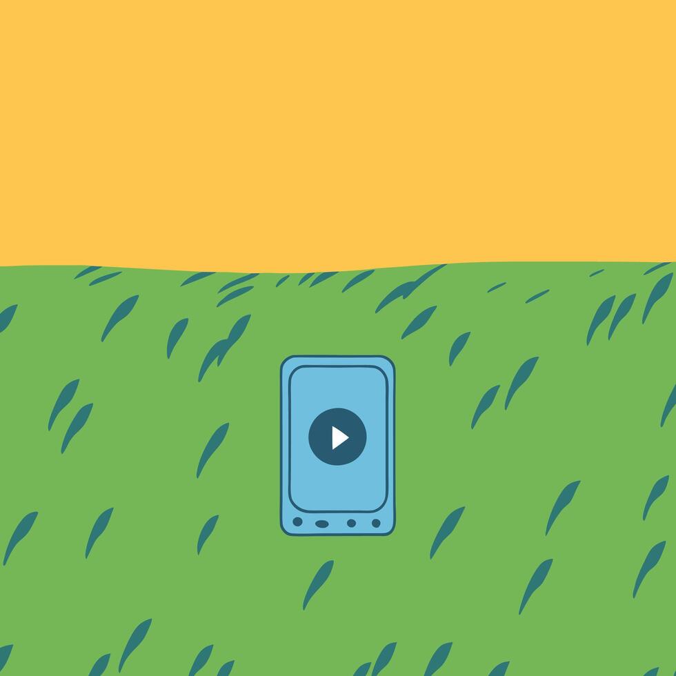 Player on Green Field Background vector