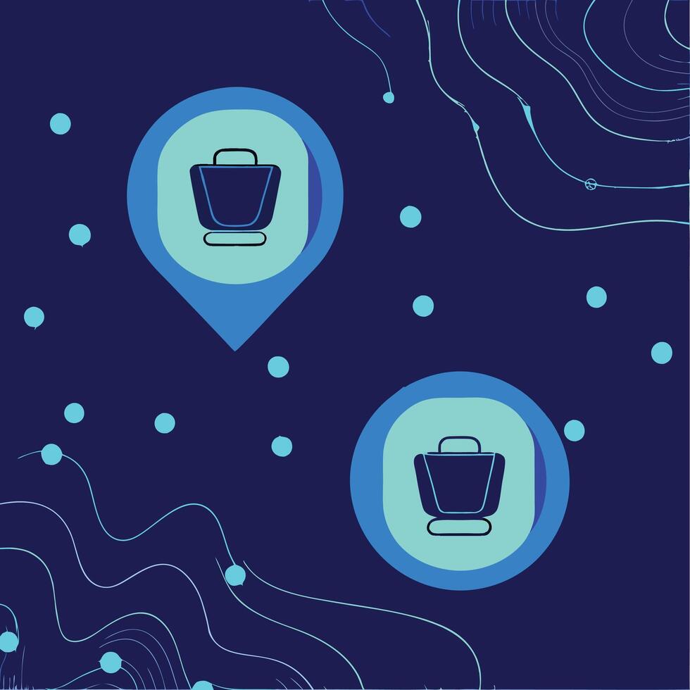 Location-Based Baggage Tracking System vector