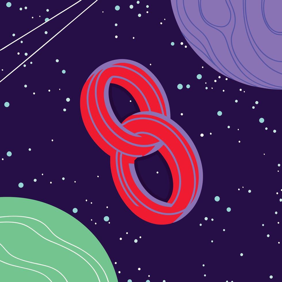 Cosmic Rings Abstract Space Art vector