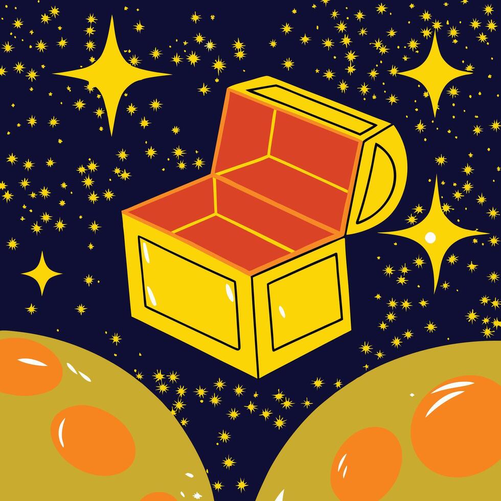 Cosmic Treasure Chest A Journey Among the Stars vector