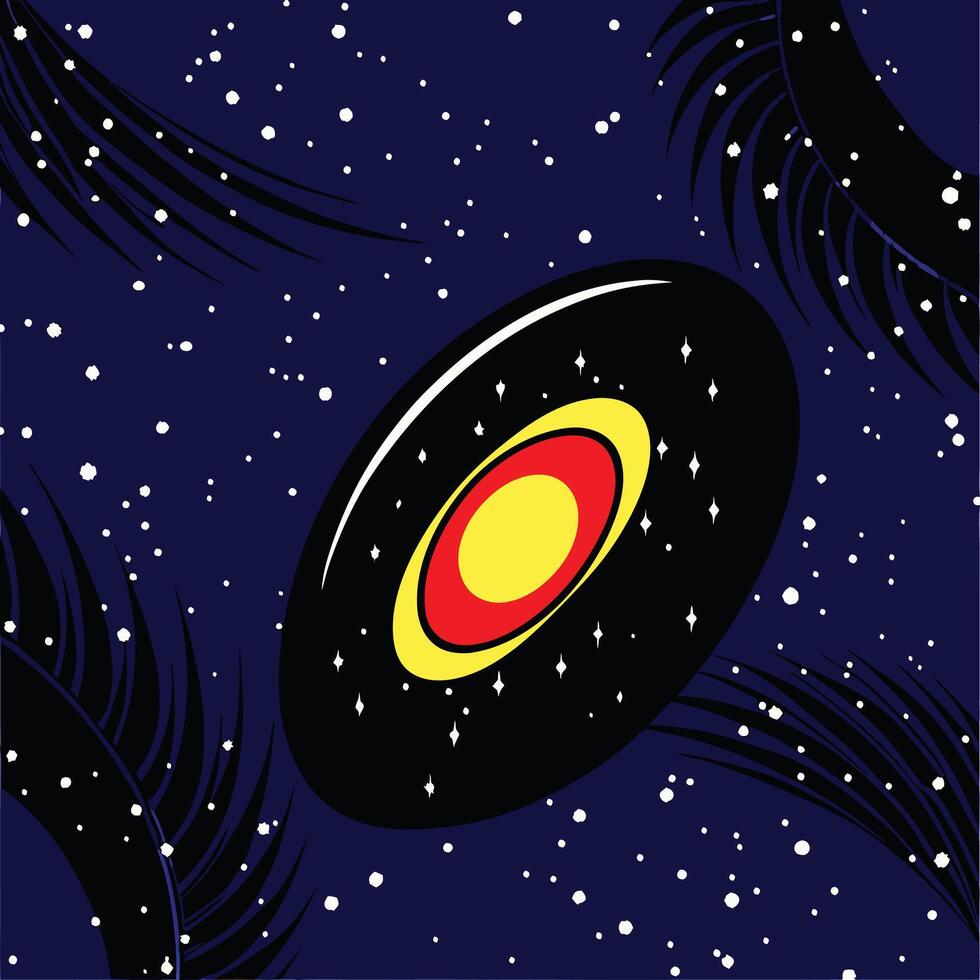 Cosmic Rings and Celestial Night vector