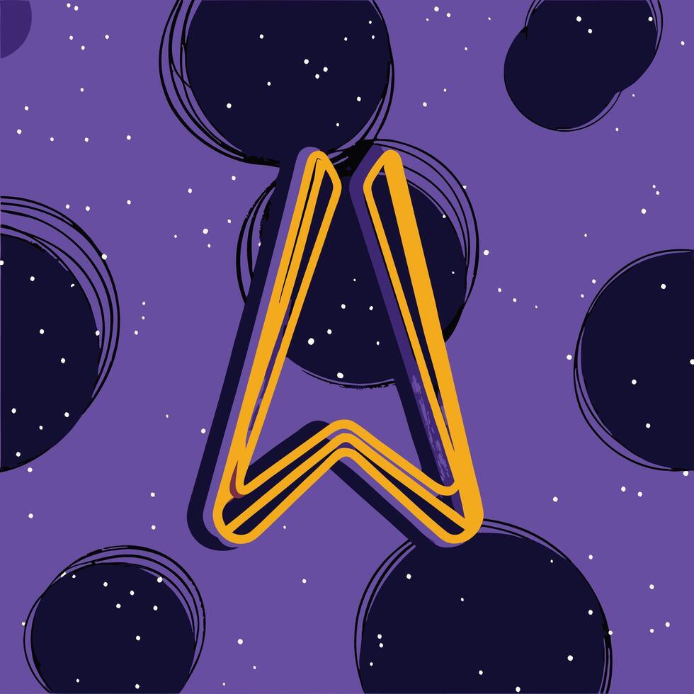 Abstract Arrow Navigation in Space vector