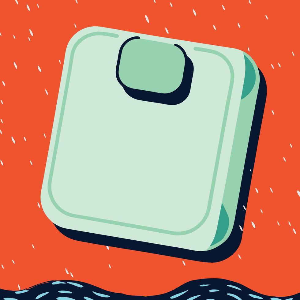 Digital Illustration of a Scale Weight Management Graphic vector