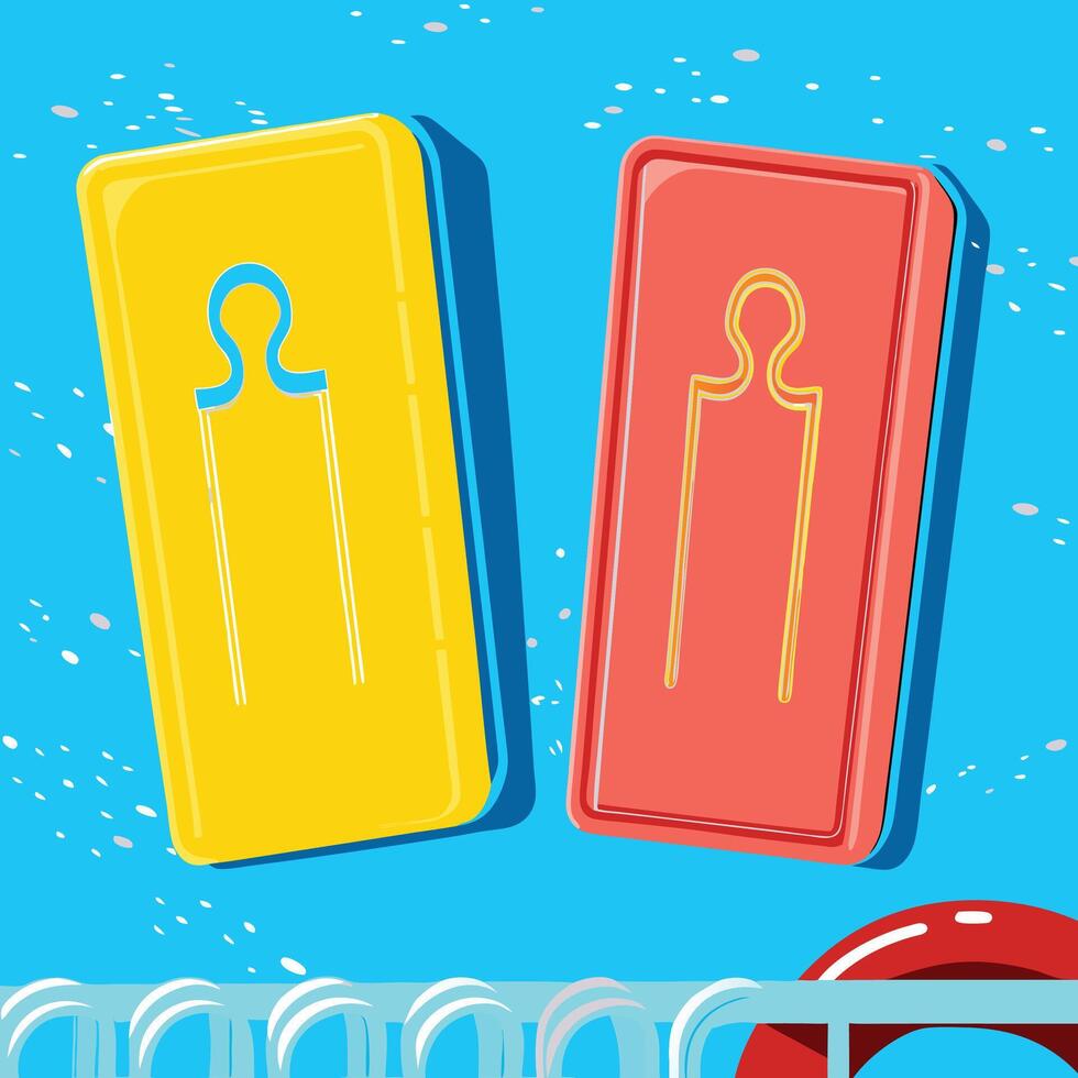 Summer Fun Colorful Pool Floats for Relaxing Water Recreation vector