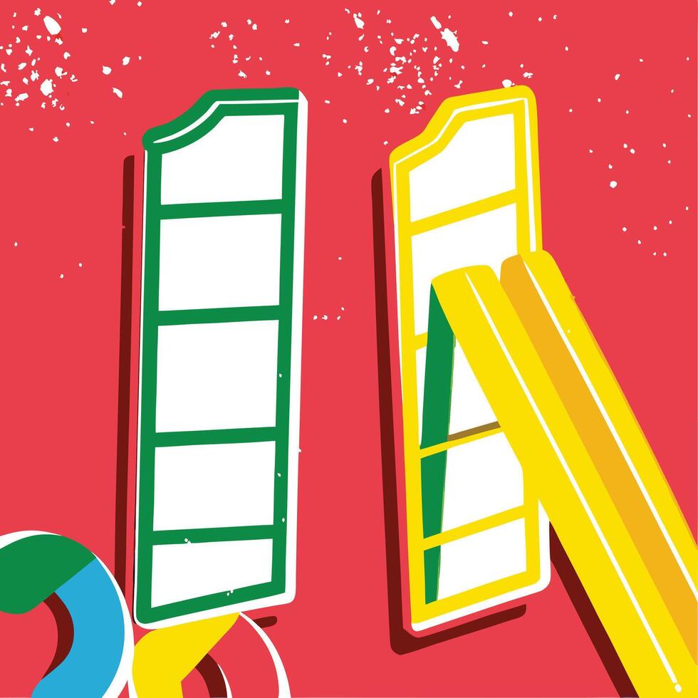 Abstract Playground Climber and Slide Illustration vector