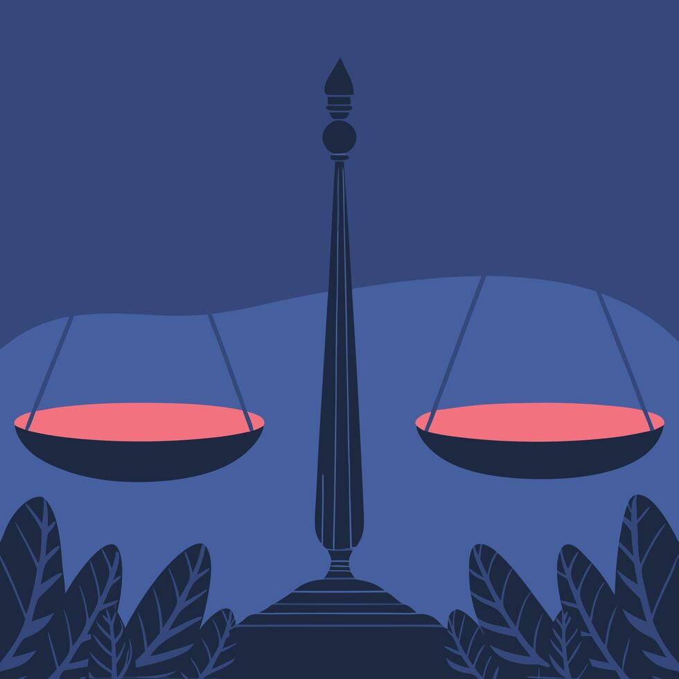 Scales of Justice Balancing Equality and Fairness vector