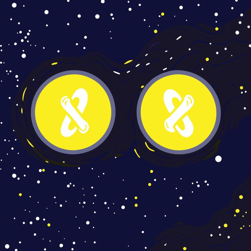 Abstract Space Design with Crossed Shapes vector