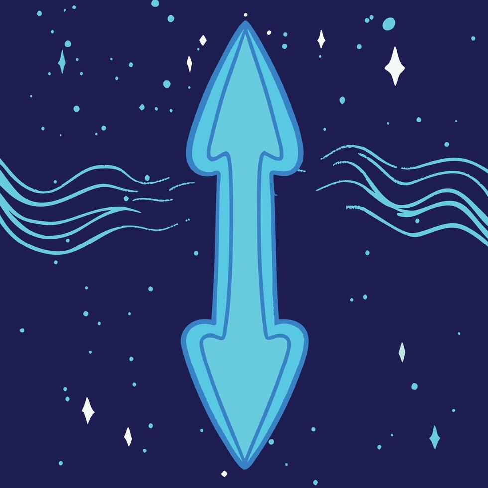 Abstract Double Arrow Design Up and Down Movement vector