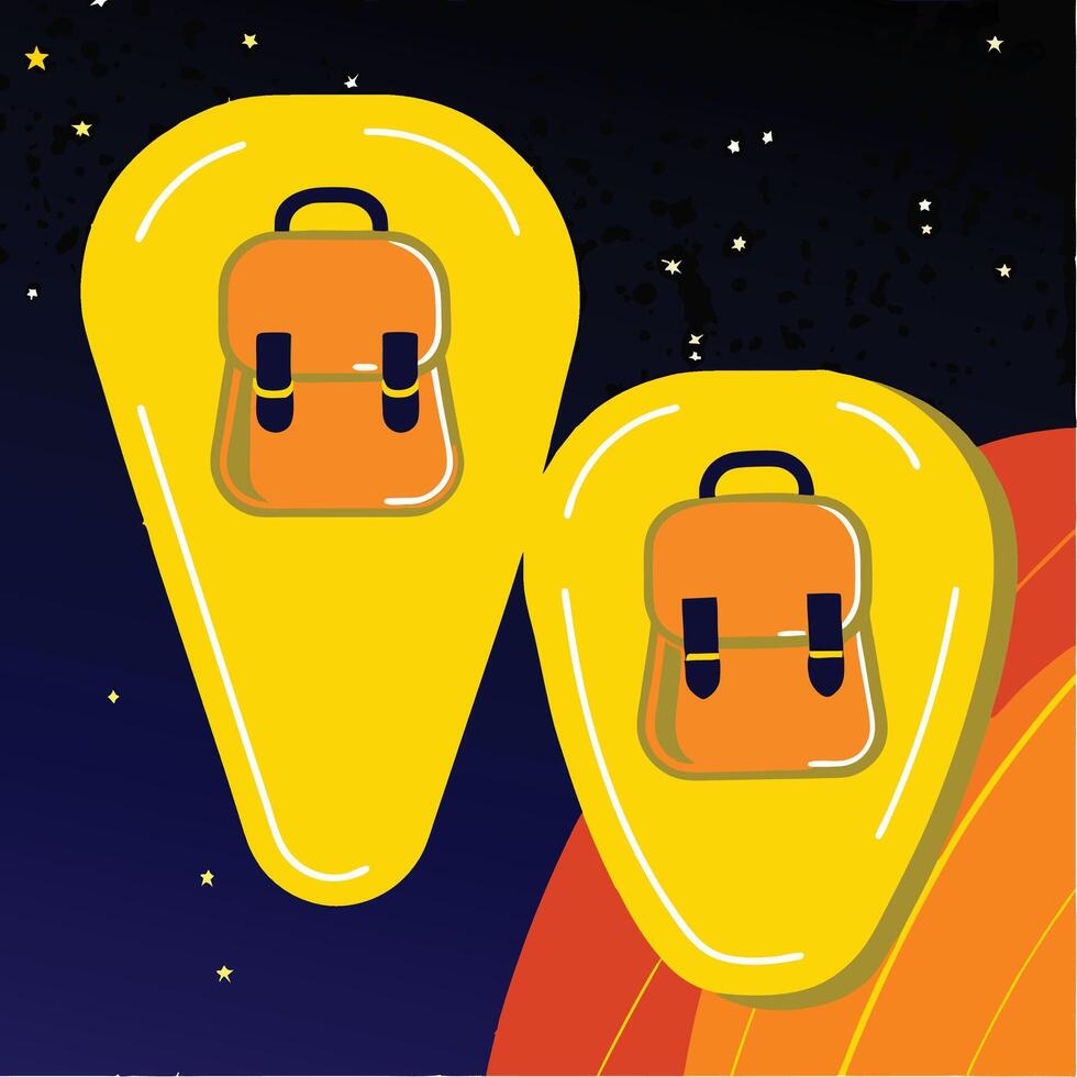 Space Backpack Adventure A Cosmic Journey vector