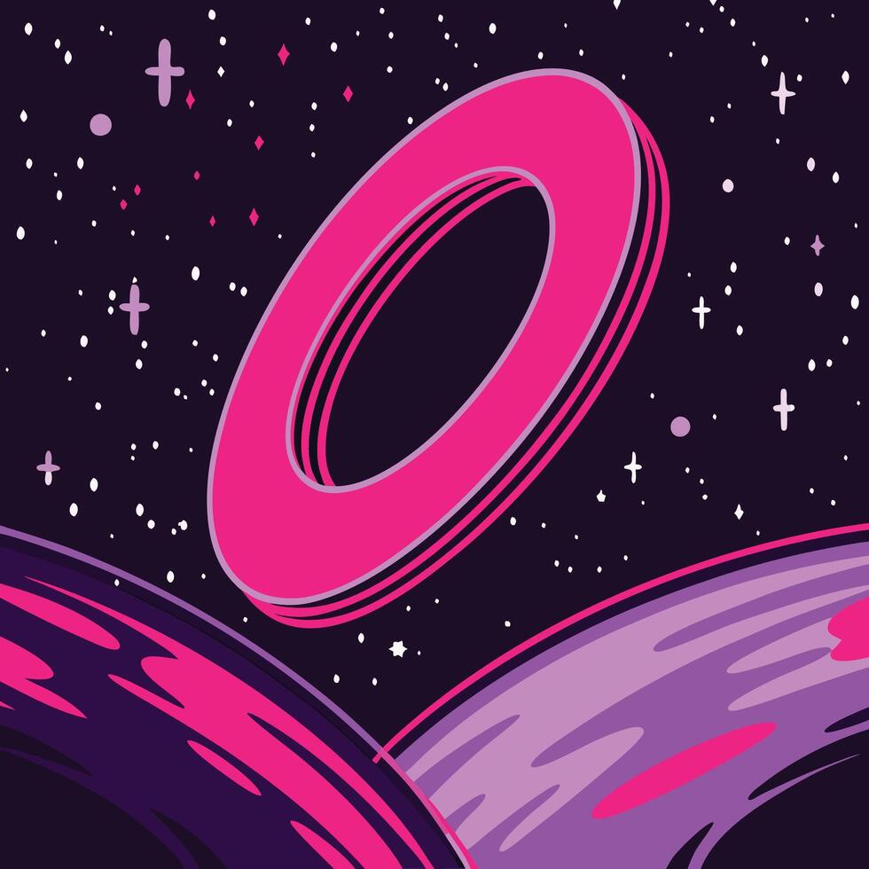 Cosmic Ring Abstract Space Art vector