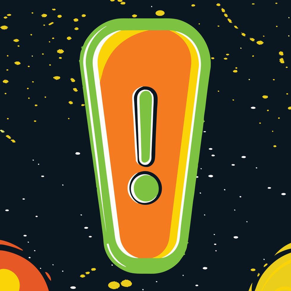 Attention Grabber Bright Exclamation Point Design vector