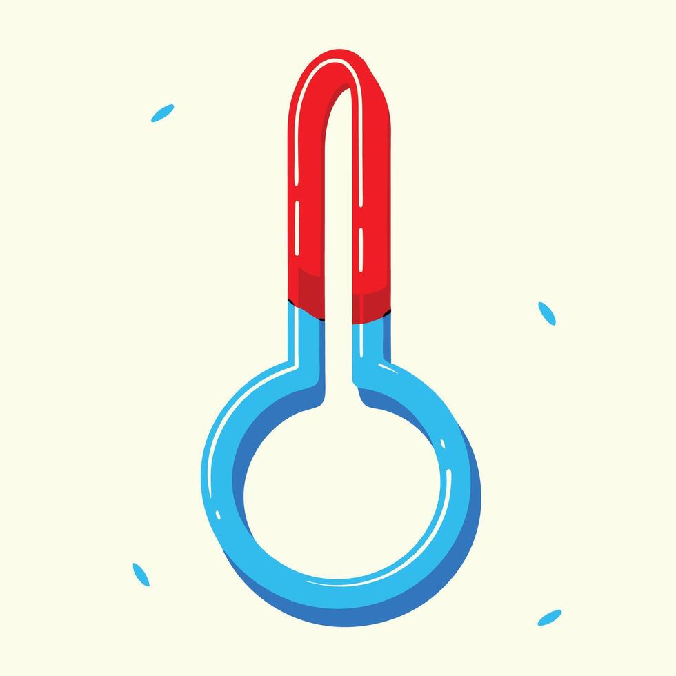 Red and Blue Thermometer Illustration vector