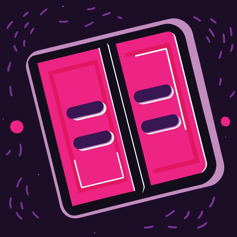 Abstract Bi-Fold Design Pink, Purple, and Black Geometric Shapes vector