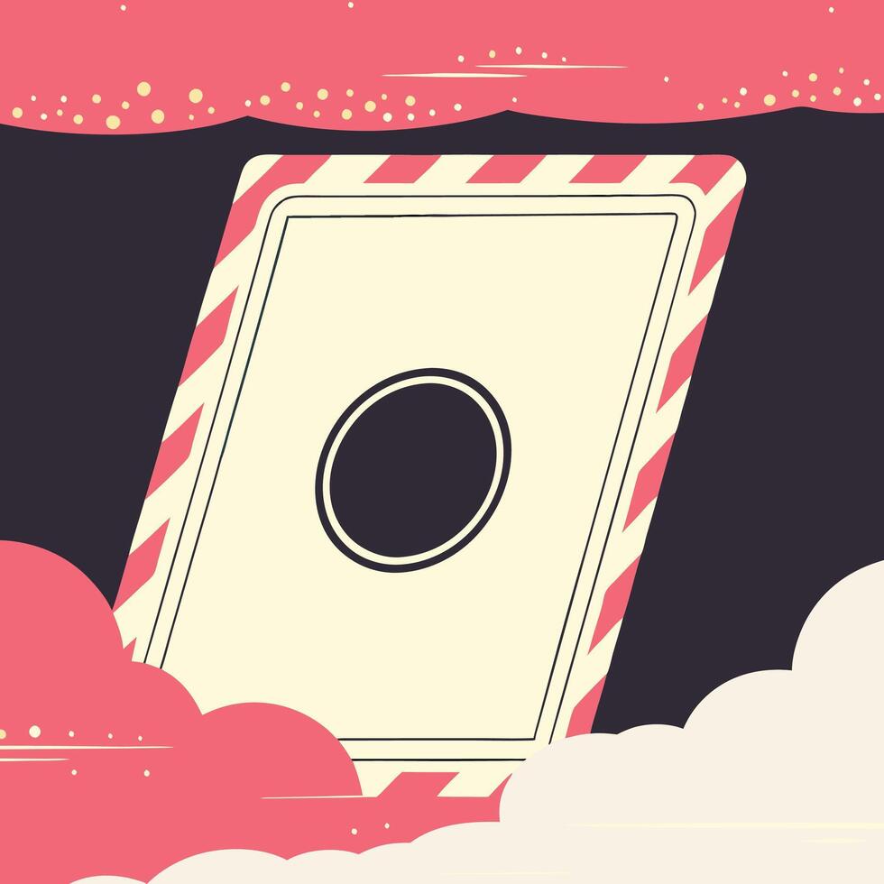 Abstract Card Design Pink, Beige, and Black vector