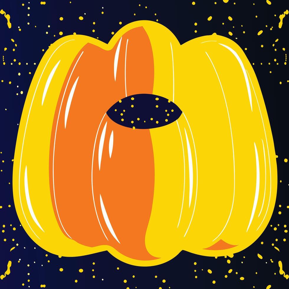 Abstract Orange and Yellow Design with Splashes vector