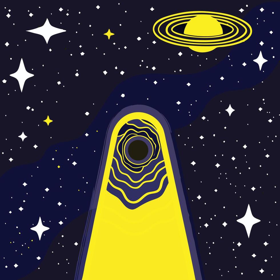 Cosmic Portal Journey Through Space and Stars vector