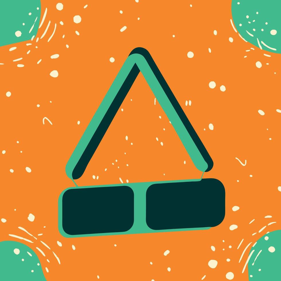 Abstract Geometric Design Teal and Orange Shapes vector