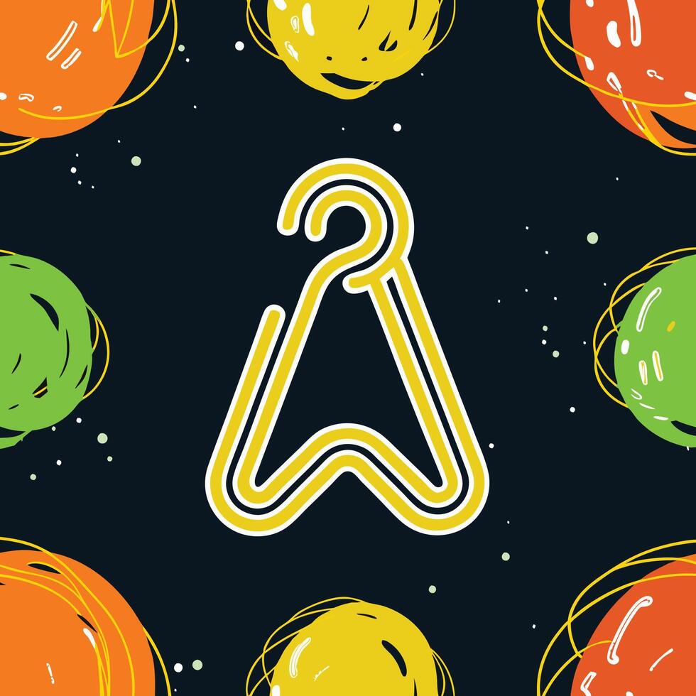 Cosmic Clothes Hanger Abstract Space Design vector